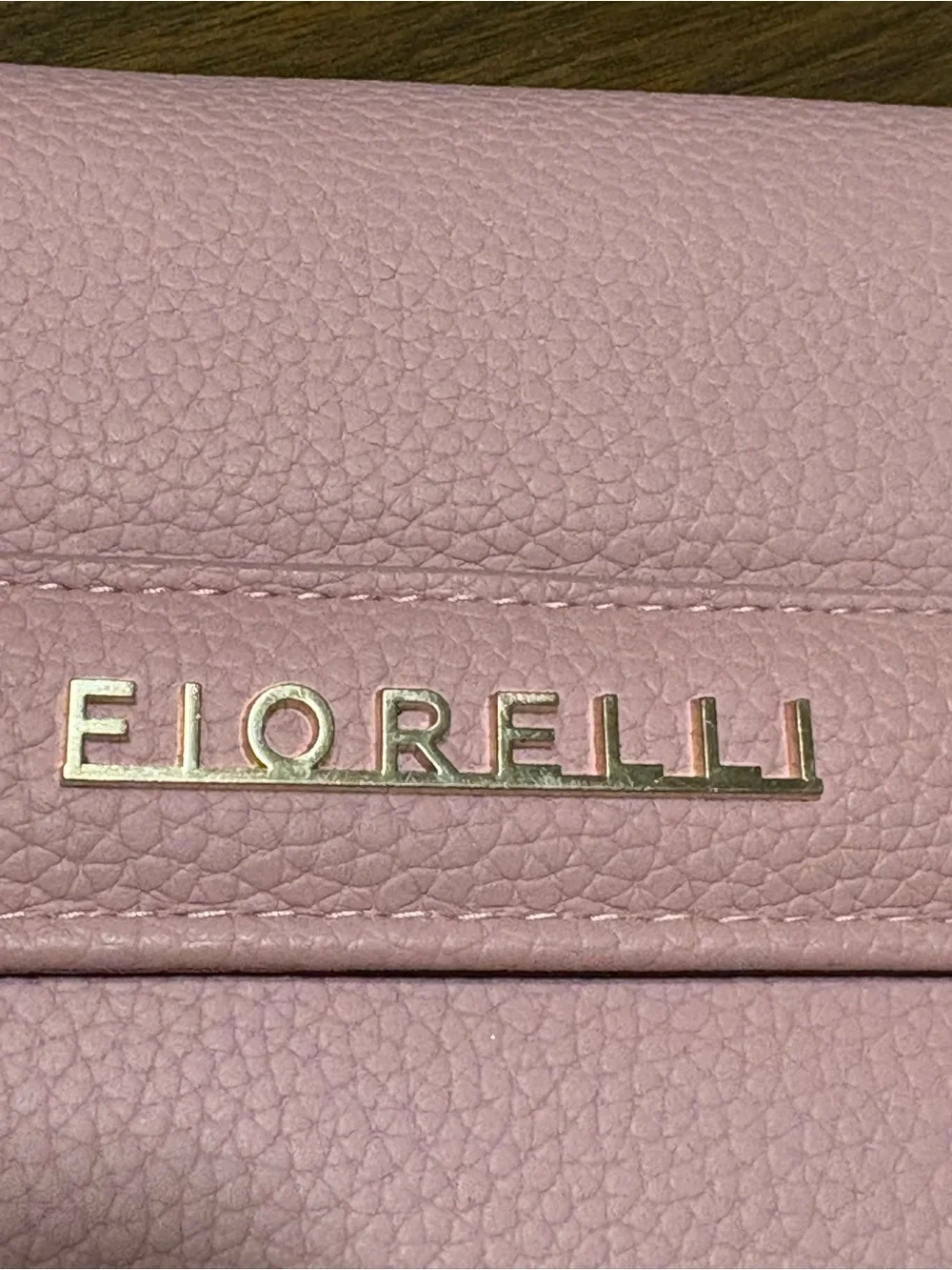 Florelli Pink Leather Wallet with Gold Logo